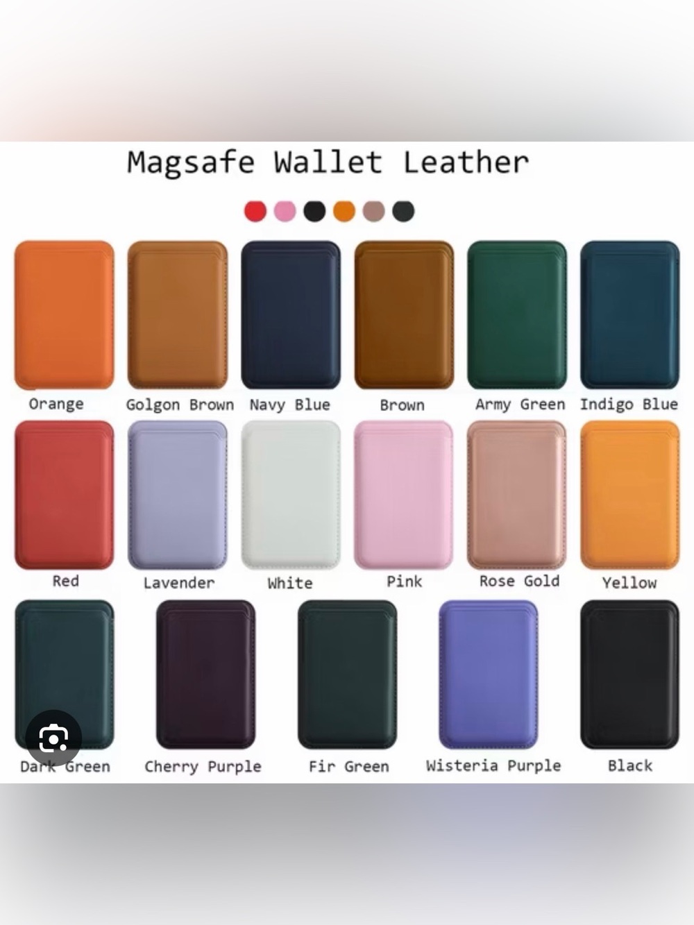 Apple MagSafe Leather Wallet - Brown, green or purple